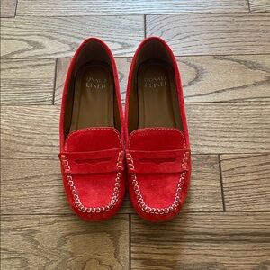 Donald J. Pliner Vibrant Red Moccasins